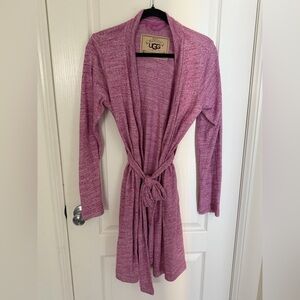 UGG Australia Evelynn Knit Belted Robe - Heathered Pink (Fits XS/S)